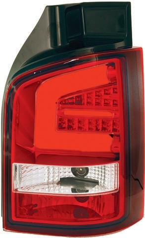 Achterlichten VW Transporter T5 met Tube en LED rood/wit