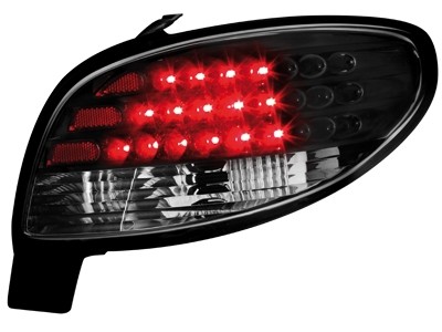 Achterlichten Peugeot 206 LED zwart