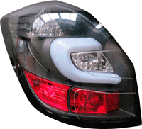 Achterlichten Skoda Fabia II 5 deurs 2007-2010 LED Zwart