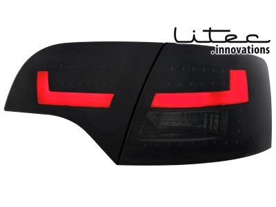 Achterlichten Audi A4 8E B7 04-08 Avant Dynamic LED zwart/smoke