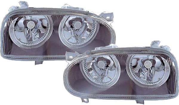 Koplampen VW Golf III 91-97 Angel Eyes Zwart