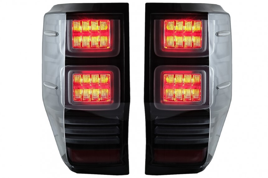 Achterlichten LED Ford Ranger (2012-2018) LED Dynamic Zwart