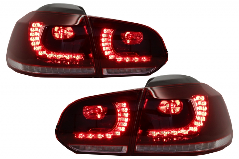 Achterlichten led VW Golf VI 10/08- R-look Dynamic LED Donker Rood