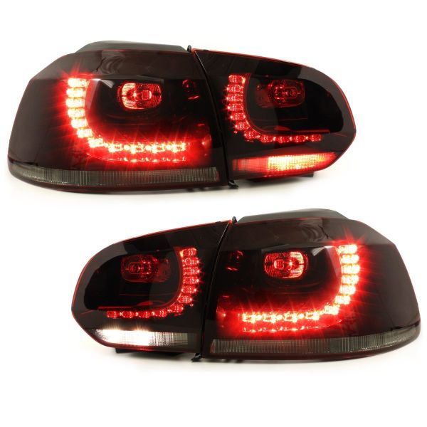 Achterlichten led VW Golf VI 10/08- R-look Dynamic LED Rood/Smoke