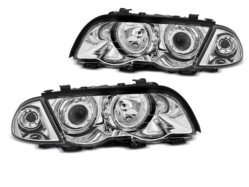 Koplampen BMW E46 98-01 Sedan/Touring Angel eyes LED