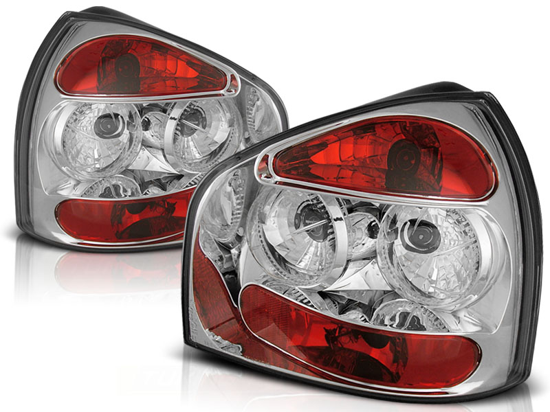 Achterlichten Audi A3 8L 96-00 HELDERGLAS / Chroom