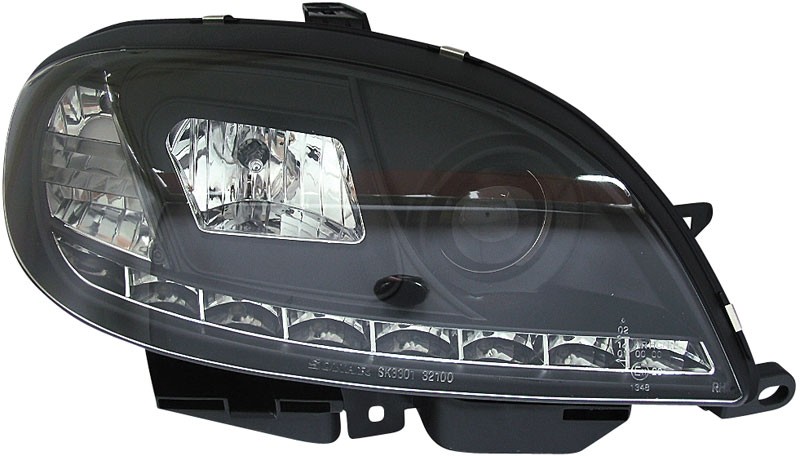 Koplampen Citroen Saxo 00-04 Devil Eyes DRL look zwart