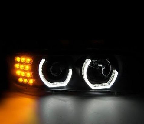 Koplampen BMW 5-serie E39 96-03 Zwart 3D LED