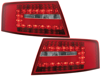 Achterlichten Audi A6 4F 04-08 LED rood/wit