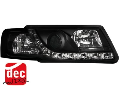 Koplampen VW Passat 3B 96-00 Devil Eyes real DRL LED Zwart