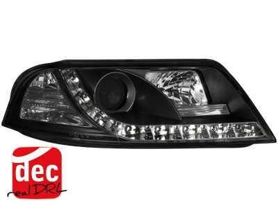 Koplampen VW Passat 3BG 00-04 Devil Eyes real DRL LED Zwart