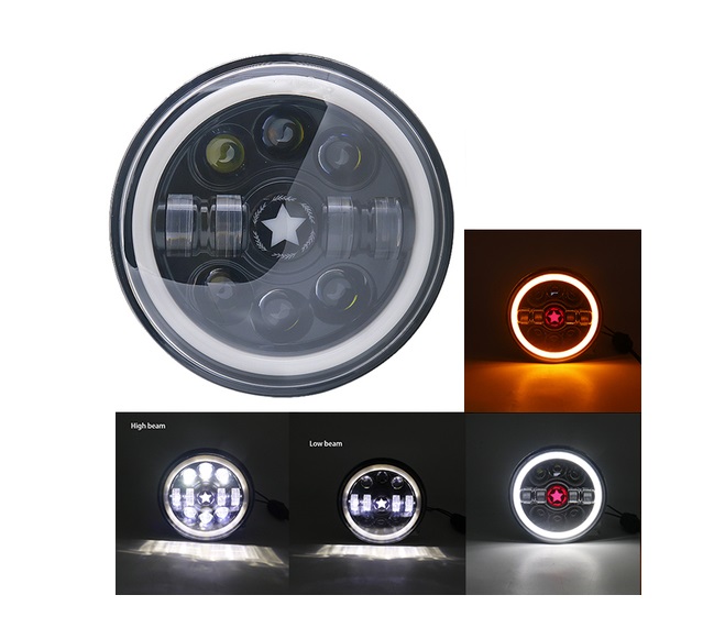 Koplampen VW Golf I / II / Kafer / Jeep Wrangler / Defender Full LED Star