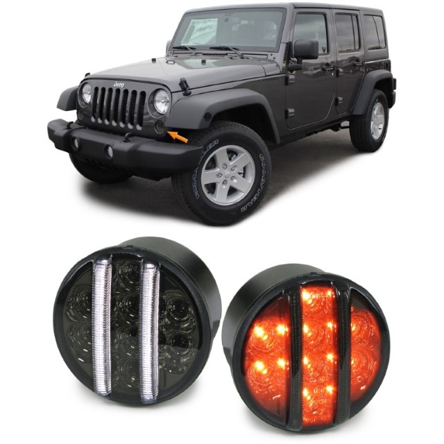 Knipperlichten JEEP Wrangler JK TJ LJ (2007-2017) FULL LED DRL