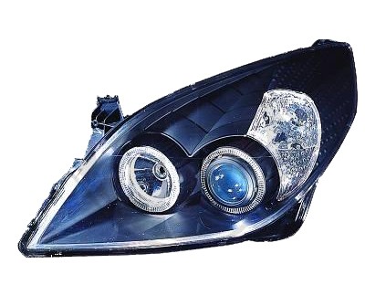 Koplampen Opel Vectra C 05-08 Angel Eyes zwart