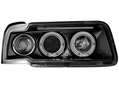 Koplampen Audi 80 Angel Eyes Zwart