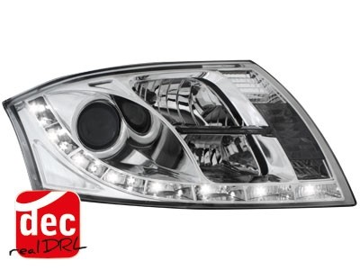 Koplampen Audi TT 8N 12.98-05 Devil Eyes real DRL LED Chroom