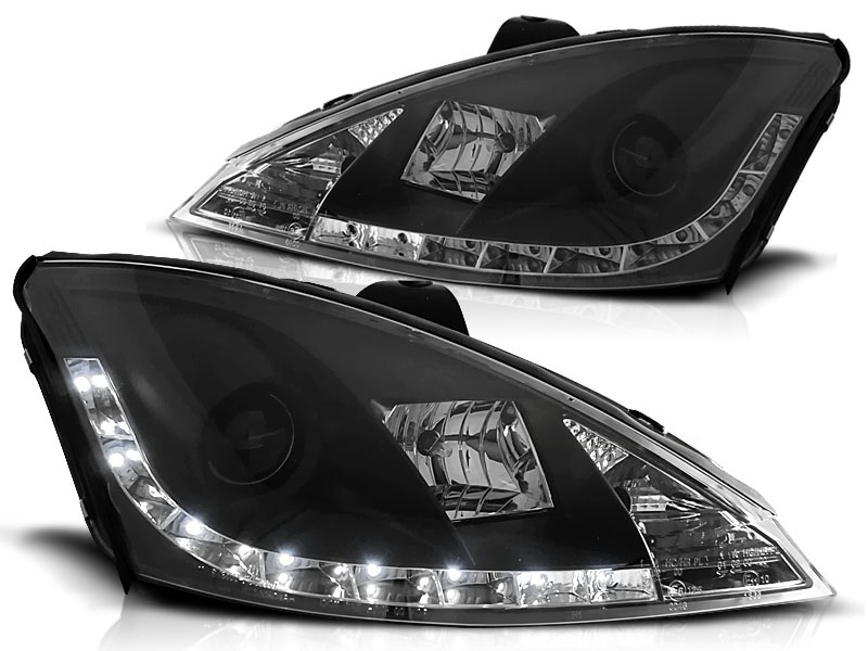 Koplampen Ford Focus 98-01 Devil Eyes real DRL LED Zwart