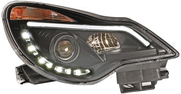 Koplampen Opel Corsa D 11- helder zwart