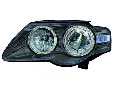 Koplampen VW Passat 3C Angel Eyes zwart