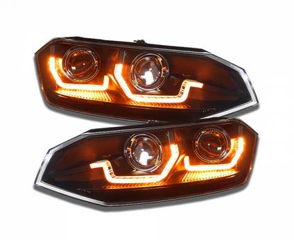 Koplampen VW Polo VI 2G 17-20 LED Dynamic Zwart