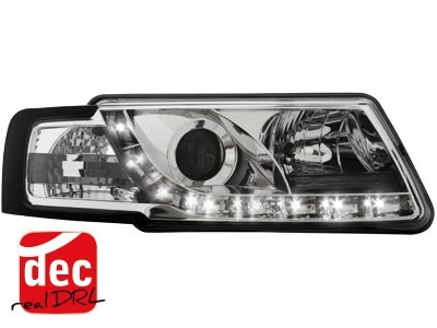 Koplampen VW Passat 3B 96-00 Devil Eyes real DRL LED Chroom