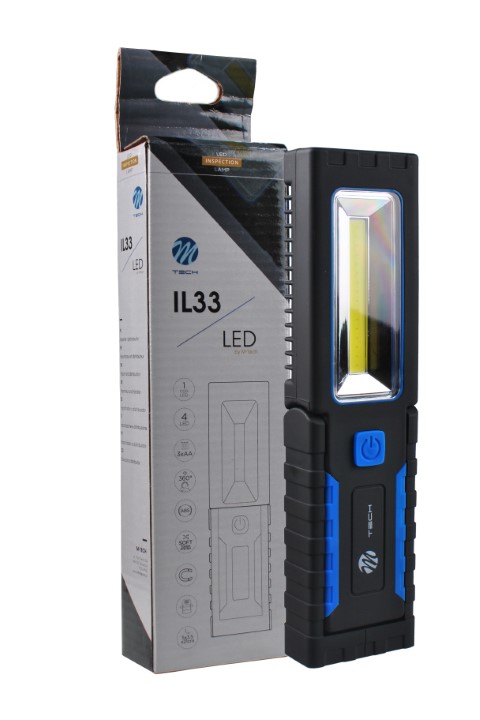 Zaklantaarn LED Inspectielamp 3W COB 3xAAA