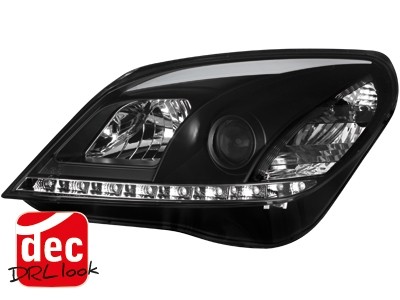 Koplampen Opel Astra H 04-09 D-Lite zwart