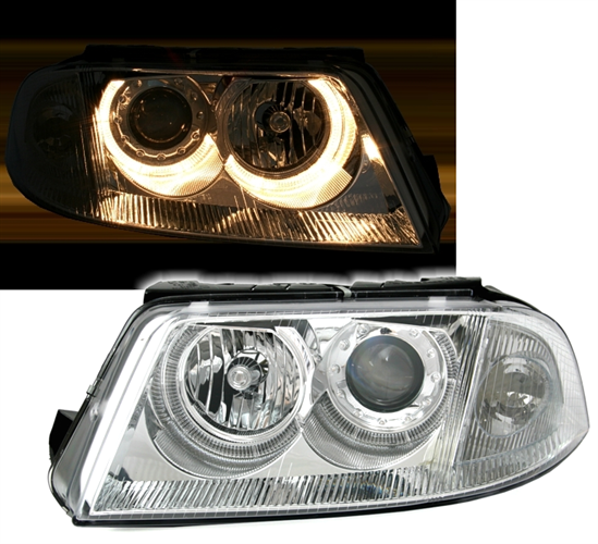 Koplampen VW Passat 3BG Angel Eyes chroom