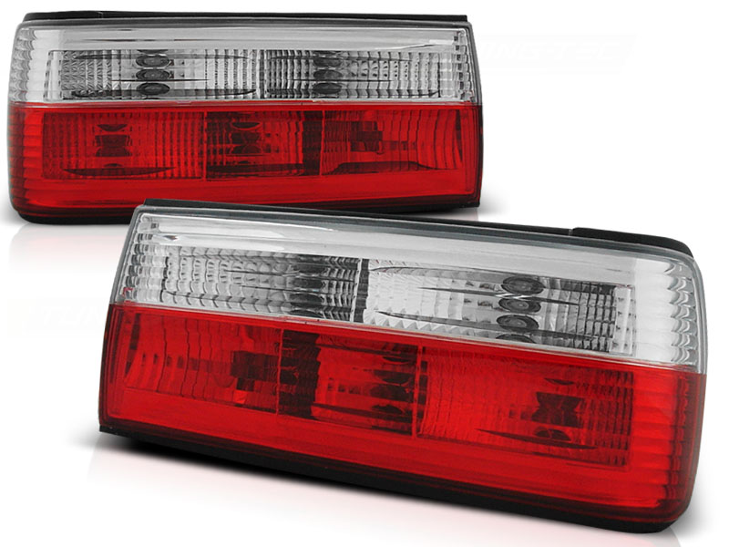 Achterlichten BMW E30 87-90 helder rood/wit