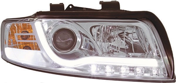 Koplampen Audi A4 8E 00-04 Tube Light LED Chroom