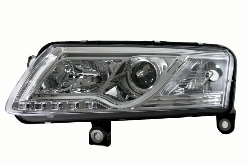 Koplampen Audi A6 4F 04-08 Tube Light LED Chroom