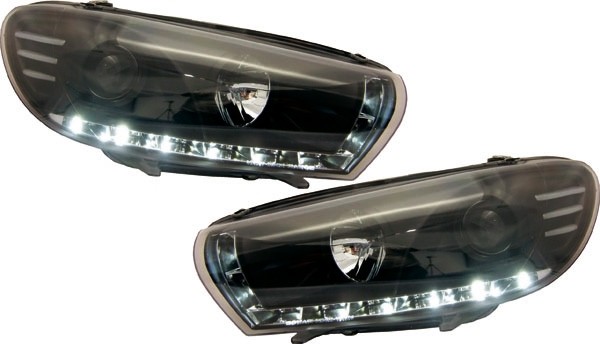 Koplampen VW Scirocco 08-14 LED DRL-Look