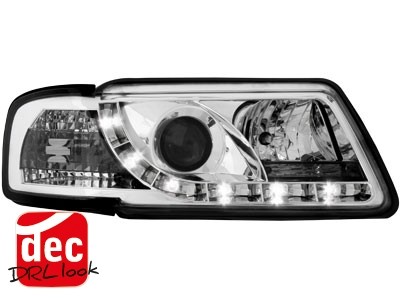 Koplampen Audi A3 8L 96-00 LED Devil Eyes DRL look Chroom