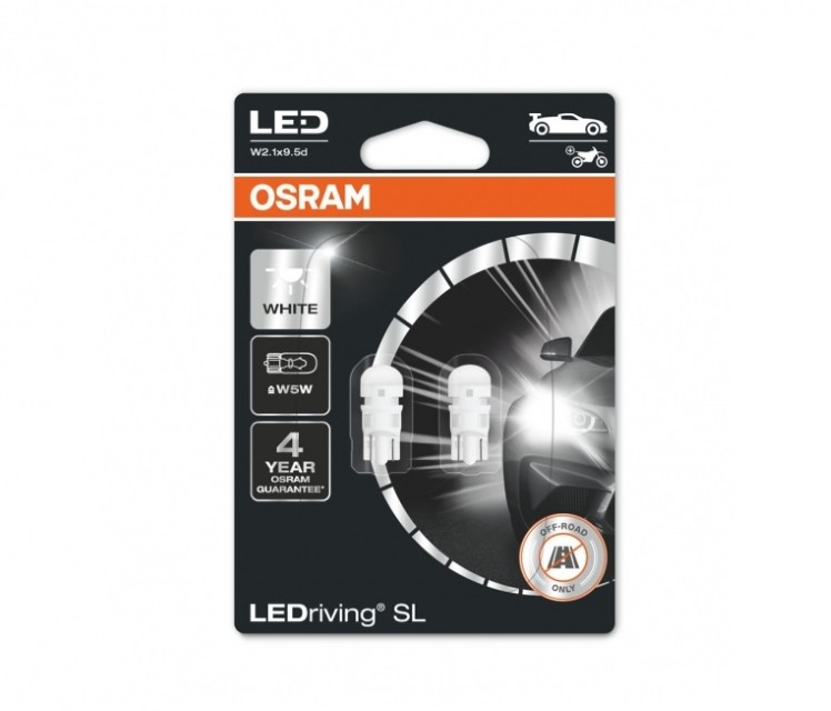 Osram T10 LED Cool White 6000K SL W5W