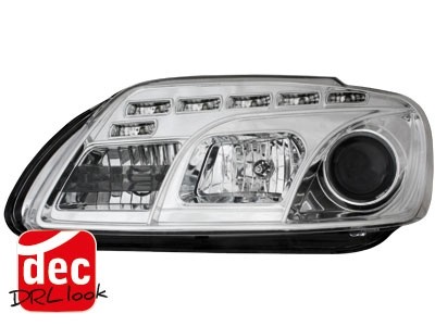 Koplampen VW Touran 03-06 DRL look Devil Eyes Chroom