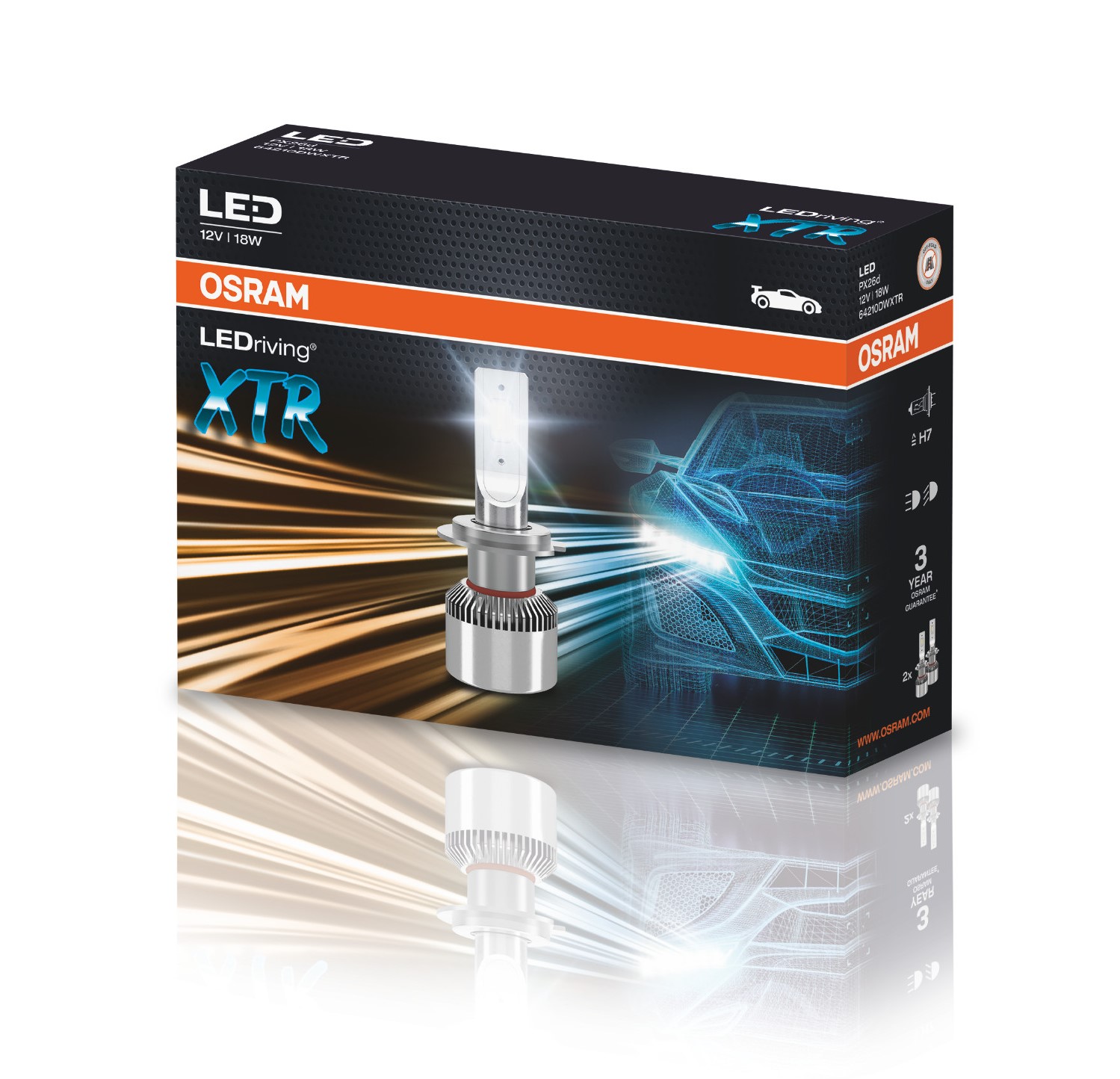 Osram LEDriving® XTR LED H7 12V 64210DWXTR 6000K