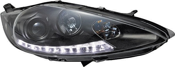 Koplampen Ford Fiesta 08-12 DRL LED Zwart