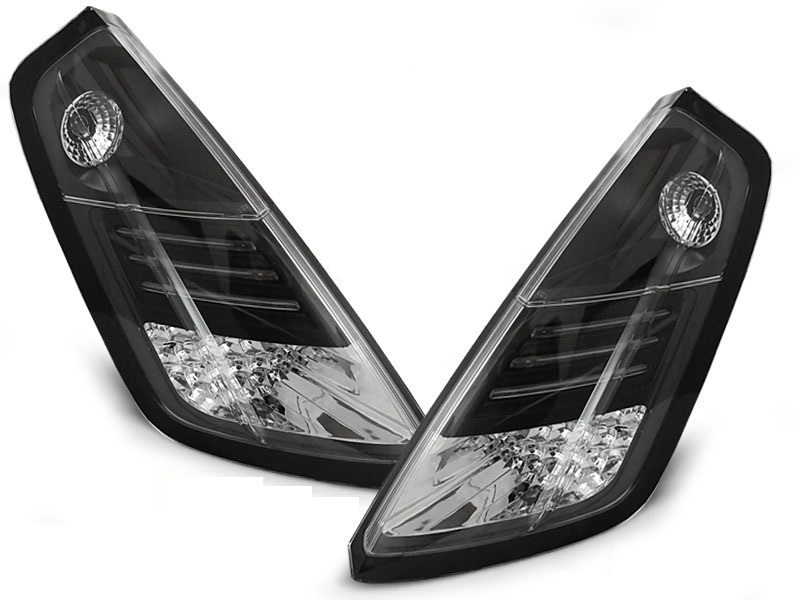 Achterlichten Fiat Grande Punto 05-.. LED zwart