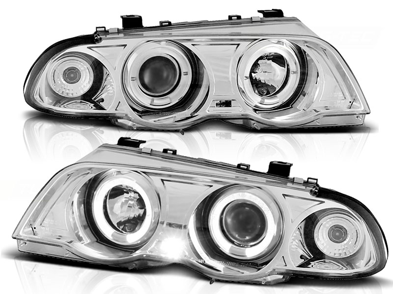 Koplampen BMW E46 98-01 Sedan/Touring Angel Eyes Chroom