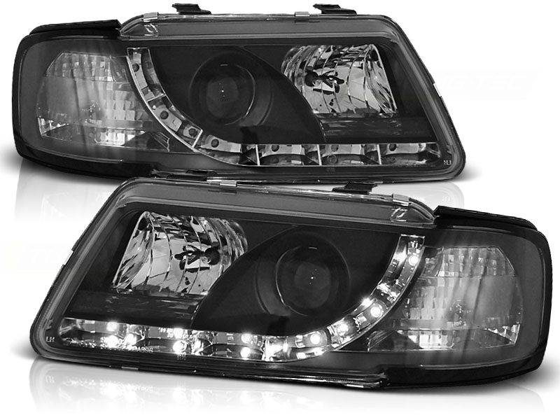 Koplampen Audi A3 8L 09.96-08.00 Devil Eyes real DRL LED Zwart