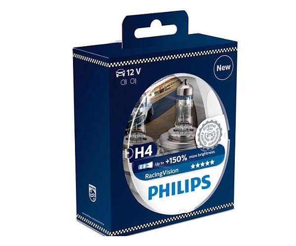 Philips H4 Racing Vision +150% 12342RVS2 Doubox