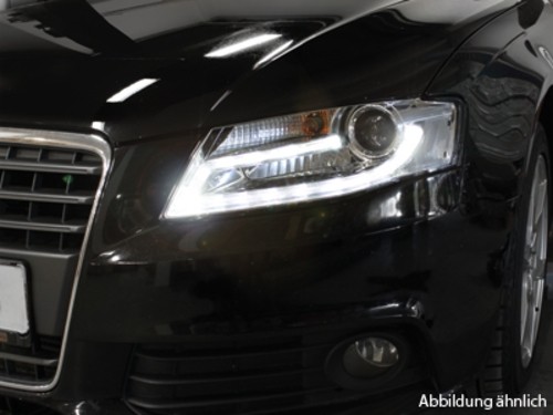 Koplampen Audi A4 8K/8E Xenon LED dagrijlicht 07-11 zwart