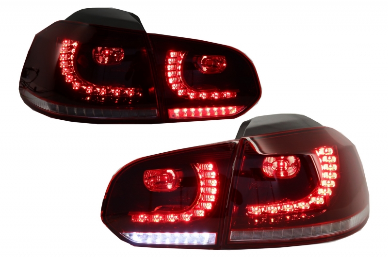 Achterlichten led VW Golf VI 10/08- R-look Dynamic LED Donker Rood