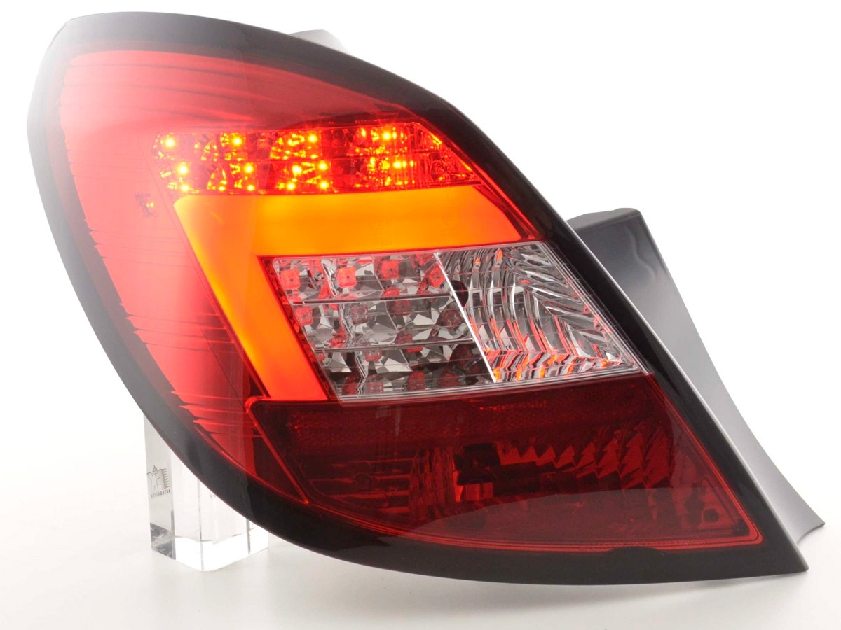 Achterlichten Opel Corsa D 5deurs Tube LED rood/helder 06-10  5 Deurs