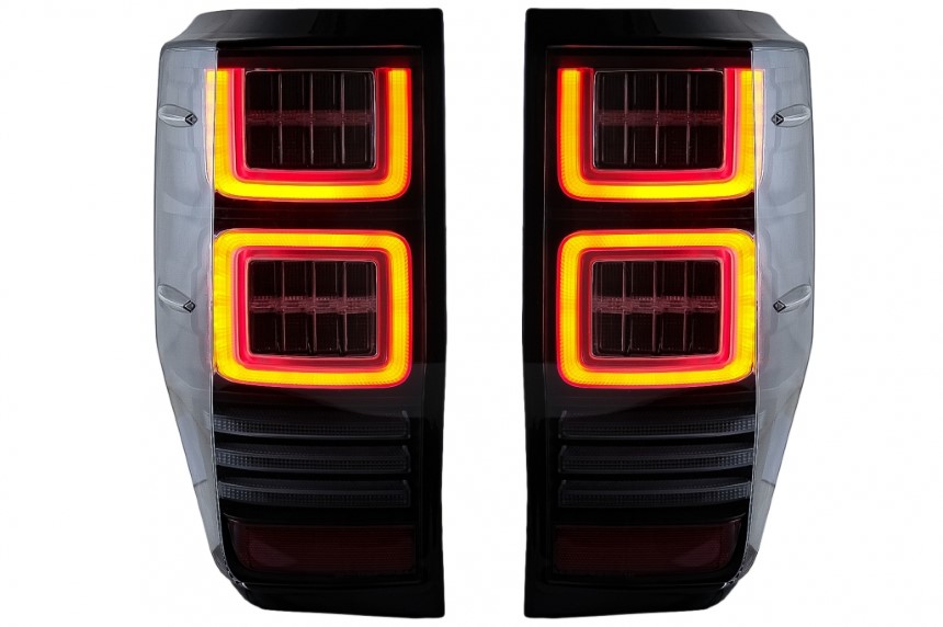 Achterlichten LED Ford Ranger (2012-2018) LED Dynamic Zwart