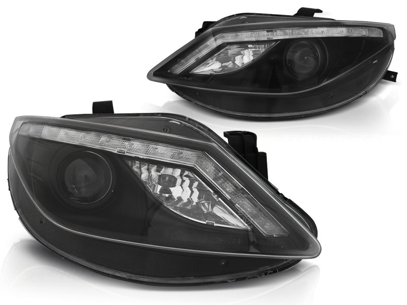 Koplampen Seat IBIZA 6J 08-12 LED Zwart