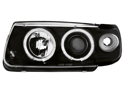 Koplampen VW Polo 6N Angel Eyes Zwart