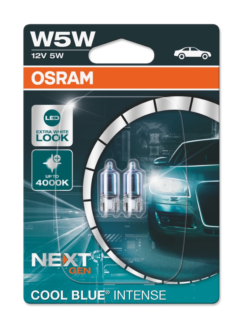 Osram Cool Blue Intense NextGen T10 W5W 12V 2pcs Xenon Look