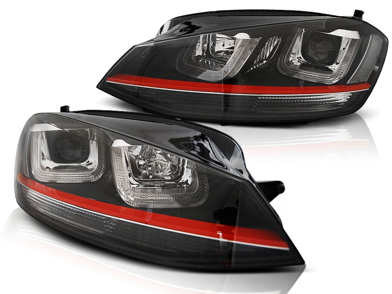 Koplampen VW Golf VII GTI look led dagrijverlichting 12- zwart GTI