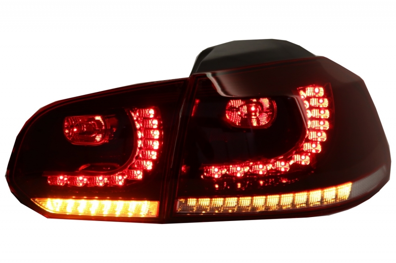 Achterlichten led VW Golf VI 10/08- R-look Dynamic LED Donker Rood